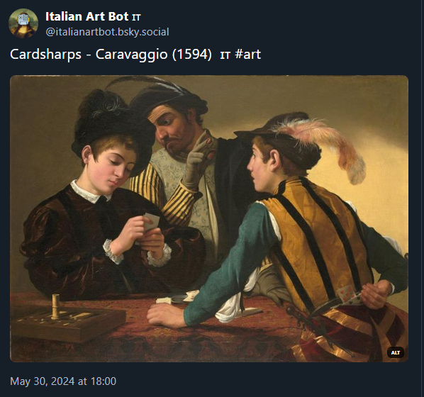 Cardsharps - Caravaggio (1594)